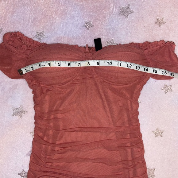 Windsor Stunning Sweetheart Pink Mesh Mini Dress - Picture 11 of 12